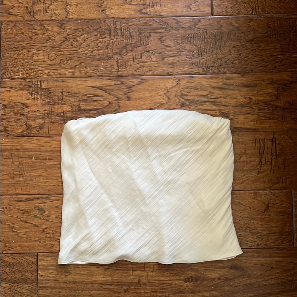 Elegant Cream Strapless Top